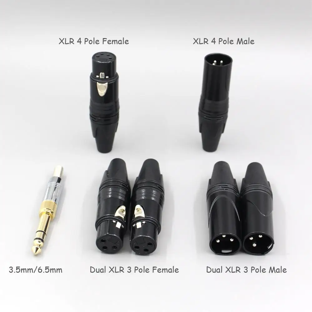XLR 3 4 Pole 6 5mm 16 Core OCC Headphone Cable For Sennheiser HD800 HD800s HD820s HD820 Enigma Acoustics Dharma D1000 LN007002