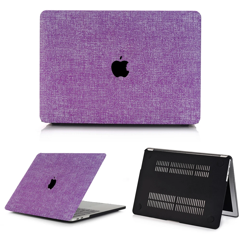 Purple Джинсовый чехол для ноутбука MacBook Air 13 Pro retina 11 12 13,3 15 15,4 чехол с сенсорной панелью для Macbook New Pro 13 A2159 чехол - Цвет: Purple