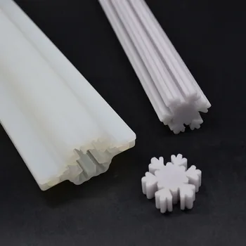

3D Snowflake shaped soap tube column silicone mold cold Process Soap Mold DIY Craft Dessert Clay Party Decoration Making Supply