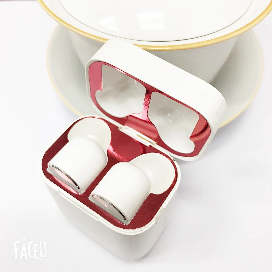 red Dust sticker Для Xiao mi AirDots Pro Чехол Мультяшные наушники чехол прозрачный кремний TPU Защитный чехол для Xiaomi mi Air наушники чехол funda - Цвет: red Dust sticker