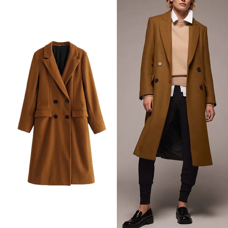 Za Women 2021 Fashion Caramel Colour 