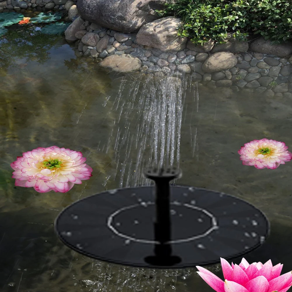 Солнечный водяной насос Birdbath круглый маленький пруд украшение сада водный мини-насос микронасос для воды высота 65 см DC30S-0708R