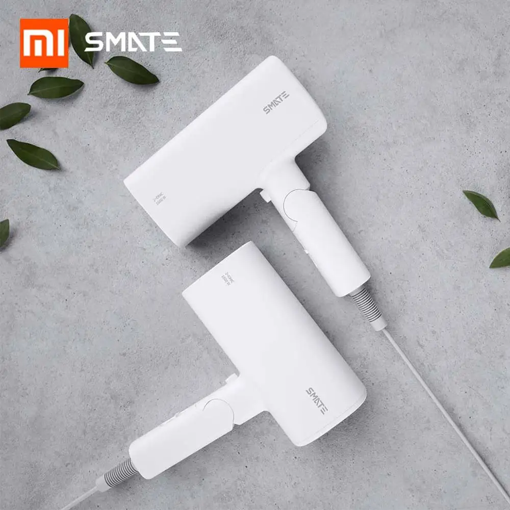 XIAOMI MIJIA фен для волос SMATE SH-A161 анион вода отрицательных ионов Уход за волосами быстрая сушка портативный дорожный складной фен диффузор