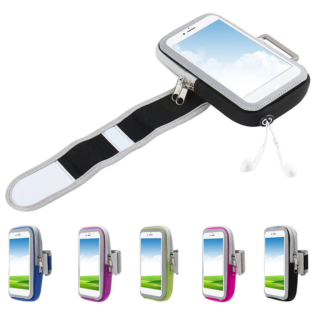 Exercise Waterproof Running Mobile Phone Adjustable Strap Arm Bag Magic Sticker Armband Sports Fitness Storage Portable Outdoor