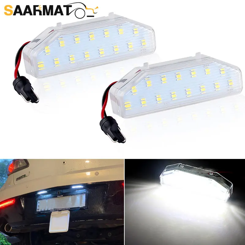 Erro livre LED branco luz da placa de matrícula, lâmpada de matrícula, Mazda 6 GH 2007-2012, Mazda RX-8 RX8 2004-2012, 2pcs