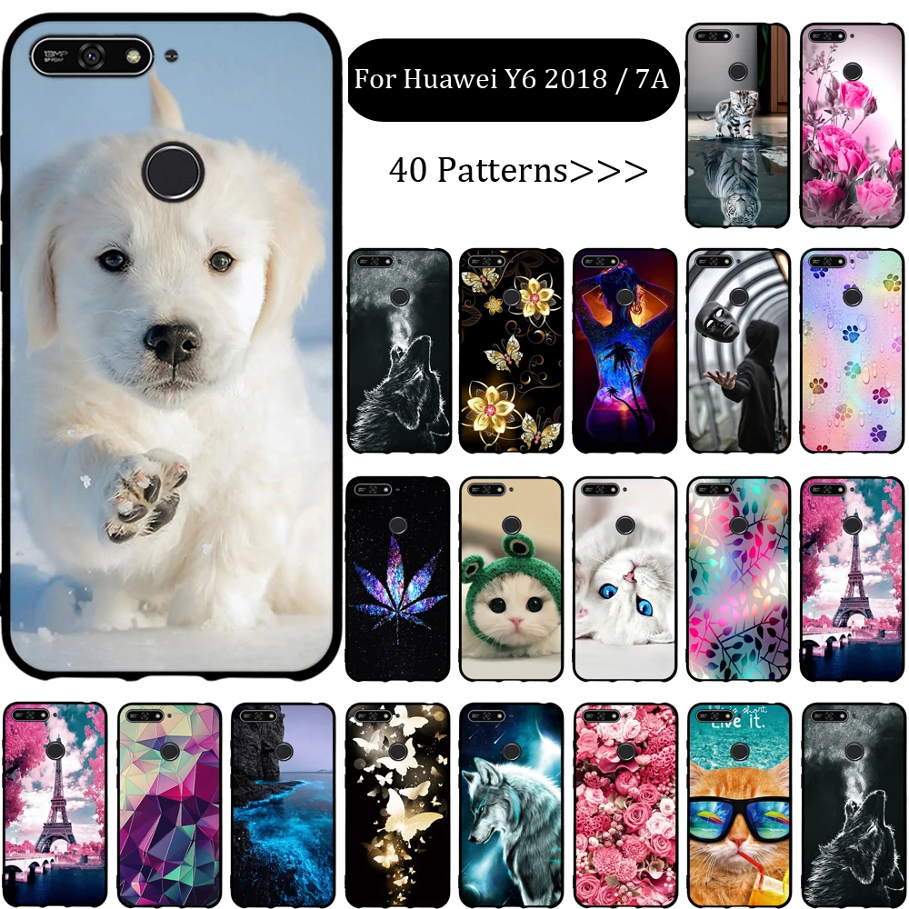 Чехол для Huawei Honor 7A силиконовый чехол Y6 2018 задняя крышка Pro Prime чехол|Бамперы| |