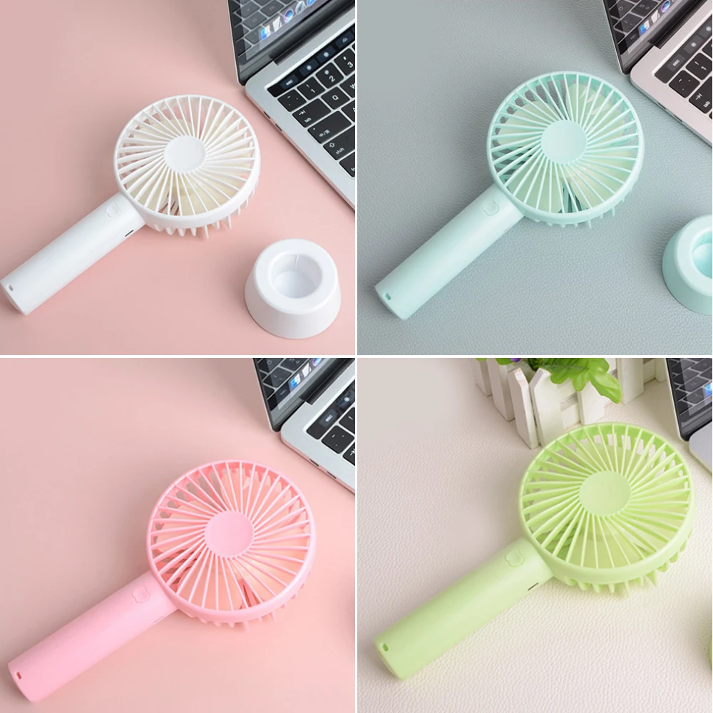 

USB Mini Fan Rechargeable Air Cooler Sport 3 Gears Cooling ON OFF Switch Hand Held Desktop Electric Fans Portable Outdoor Tools