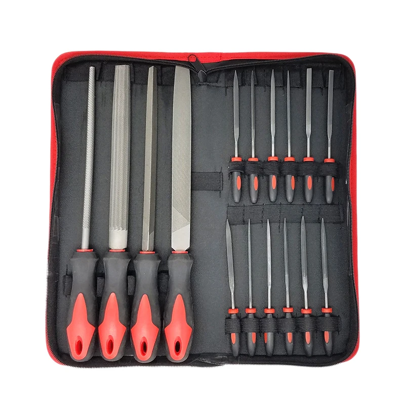 

16Pcs Carbon Steel Files Set Flat Files Half Round Square Round Triple-cornered Flat Files Fit for Wood Metal Leather Fixing Chi