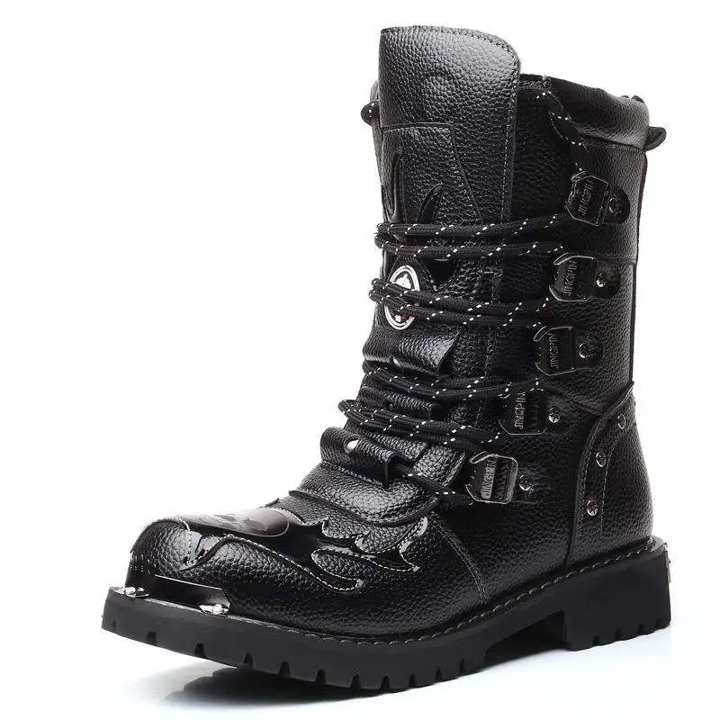 Tactical Military Soldier Boots For Men Climbing Trekking Hunting Walking Mountain Camo Martin boots Man Hiking Shoes Outdoor | Спорт и