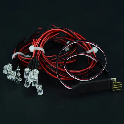 Тяговые хобби км 1/8 Rc Гусеничный игрушки кузова крыши Прожекторы+ Передняя Задняя светодиодная лампа с подсветкой контроллер - Цвет: Lights Set