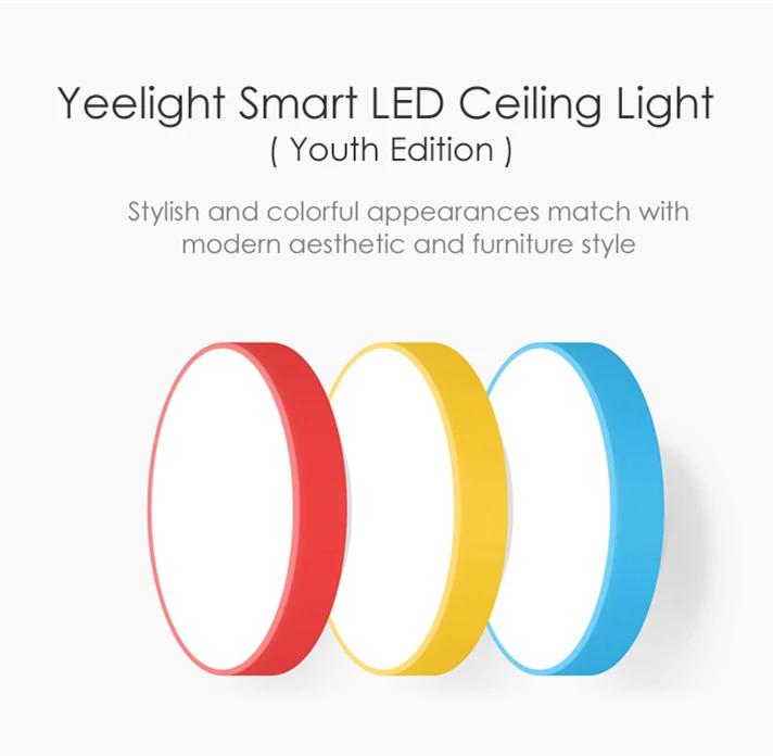 

Xiaomi Yeelight Smart Ceiling Light Lamp Remote Mi APP WIFI Bluetooth Control Smart LED Color IP60 Dustproof