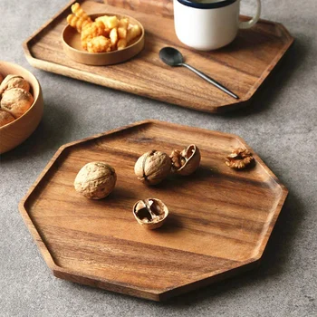 

Wooden Tray Can Be Used As a Fruit Platter Dessert Plate Food Plate Salad Bowl Tray Perfect for Christmas Thanksgiving Weddings