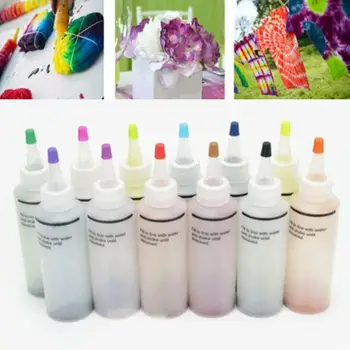 

12 Bottles Tulip One Step Tie Dye Kit Fabric Textile Dye Making DIY Water Permanent Cotton Linen And Set Pigment Paint Cold U3O2