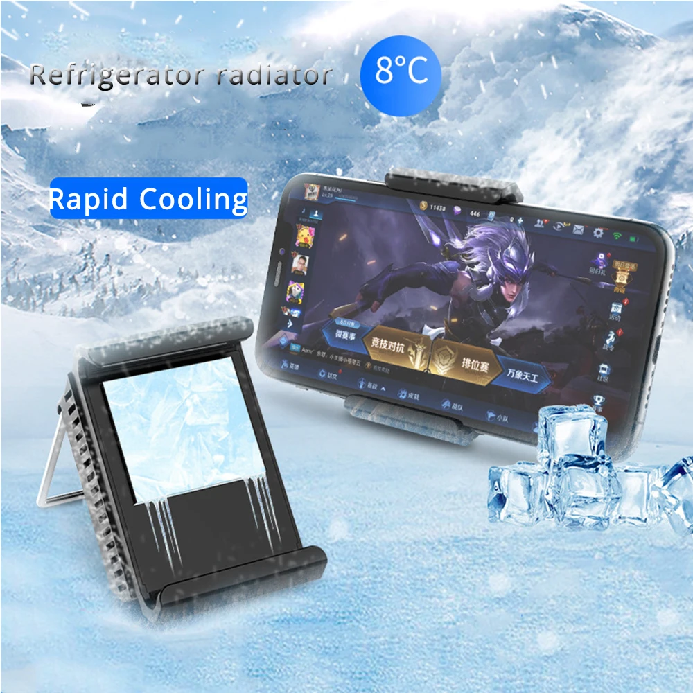 

New Mobile Phone Cooler For iPhone X 8 7 6 6S Plus Samsung Xiaomi Game Cooling Gaming Heat Sink Audio Aux Radiator Adapter