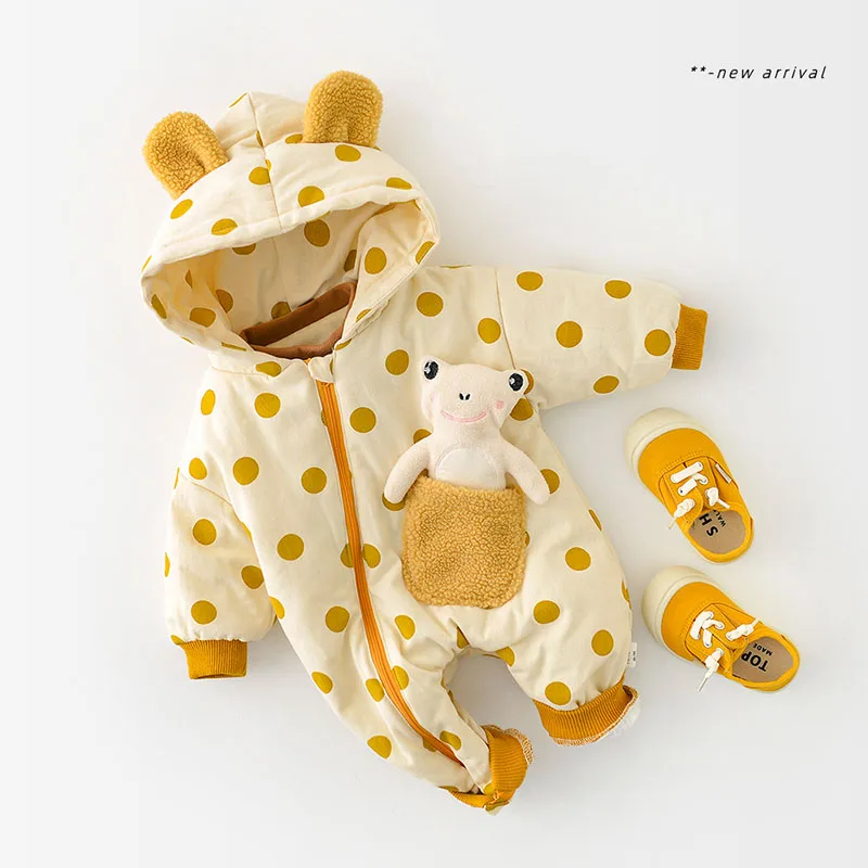 Fleece Baby Rompers Jumpsuits for Autumn Winter