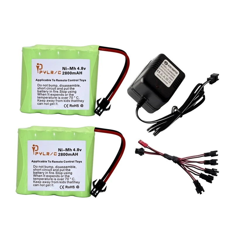4,8 v 2800mah Ni-MH аккумулятор и зарядное устройство для радиоуправляемых игрушек, автомобилей танков, роботов, пушки 2800mah AA 4,8 v перезаряжаемый аккумулятор для радиоуправляемых лодок - Цвет: Бургундия
