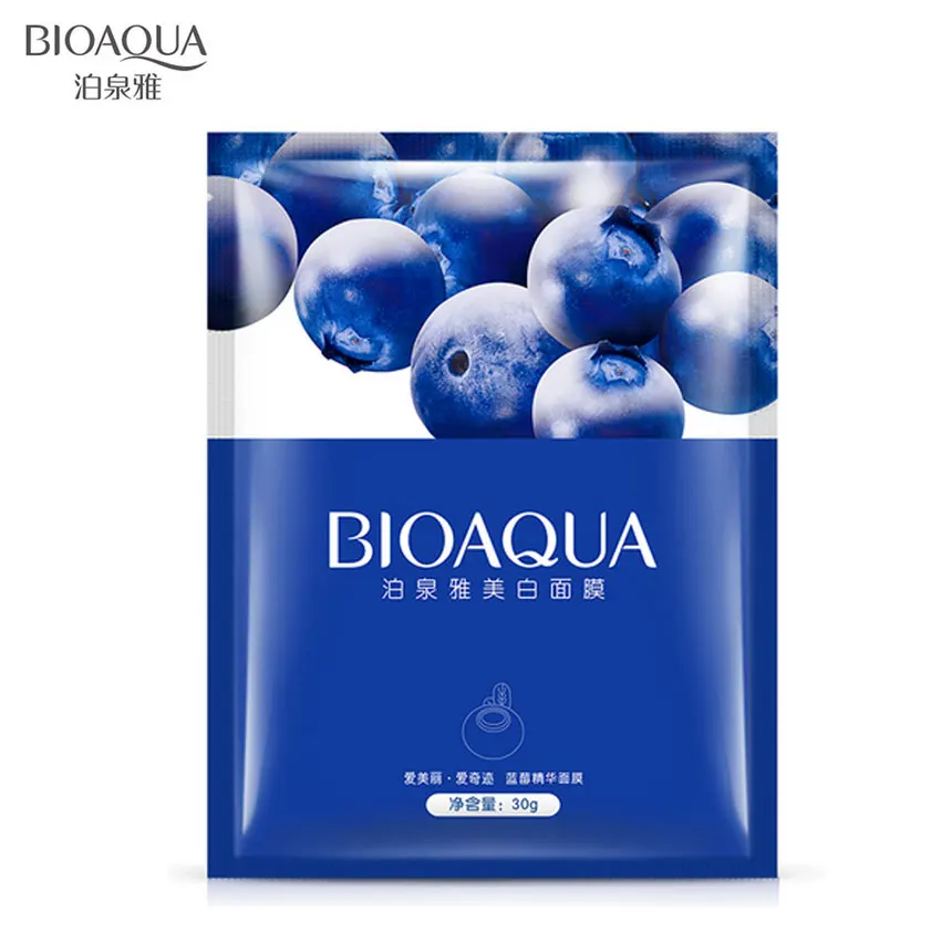 Bioaqua Гиалуроновая кислота улитки яйца алоэ черника суть маска для лица Простыни мульти-стиль отбелить увлажнение масла Управление Уход за