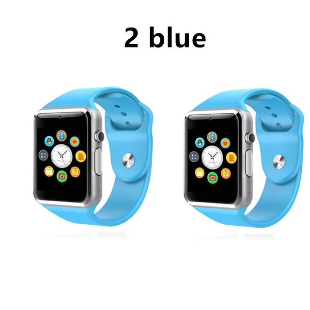 2 pcs Blue Bluetooth A1 Смарт часы спортивные наручные часы Поддержка 2G SIM TF камера Smartwatch для телефона Android PK iwo GT08 Dz09 Q18 Y1 V8 B57 - Цвет: 2 pcs Blue