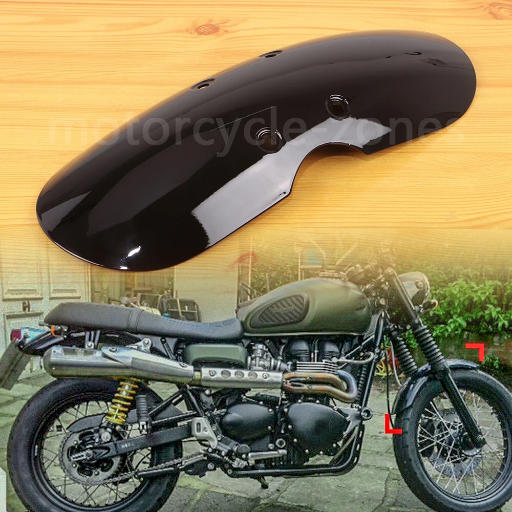 

Motorcycle Accessory Gloss Black Short Front Fender Mudguard For Triumph Bonneville T100 Scrambler Thruxton 900 2001-2016