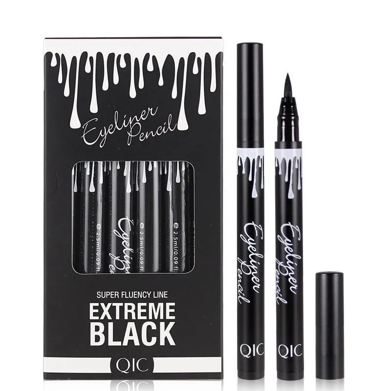 Суперчерный водостойкий жидкий карандаш для глаз подводка Дамская косметика