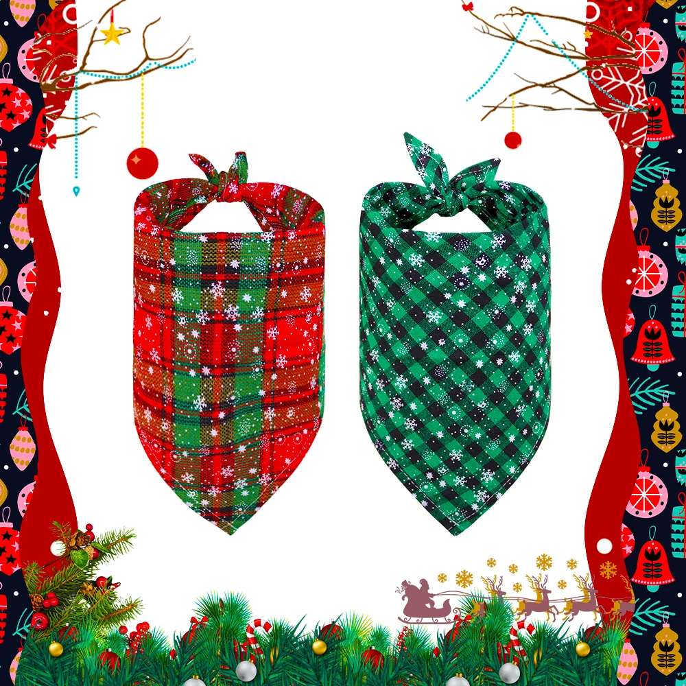 Title 7, 1 Pcs Christmas Dog Bandana Pet Supplies Dogs ...
