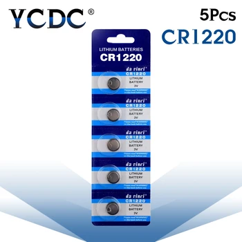 

YCDC 5pcs 3V CR 1220 CR1220 Button Batteries DL1220 BR1220 LM1220 Cell Coin Lithium Battery For Watch Electronic Toy Calculator
