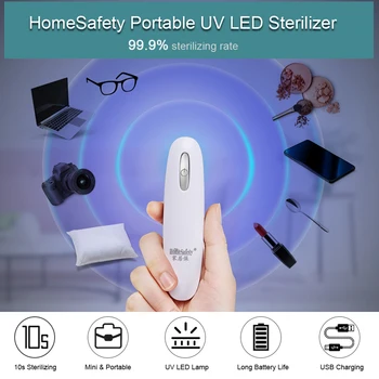 

HomeSafety UV LED Sterilizer Mini UV Lamp Disinfector Ultraviolet Light Electric Sanitizer Portable for Home Hotel Travel Use