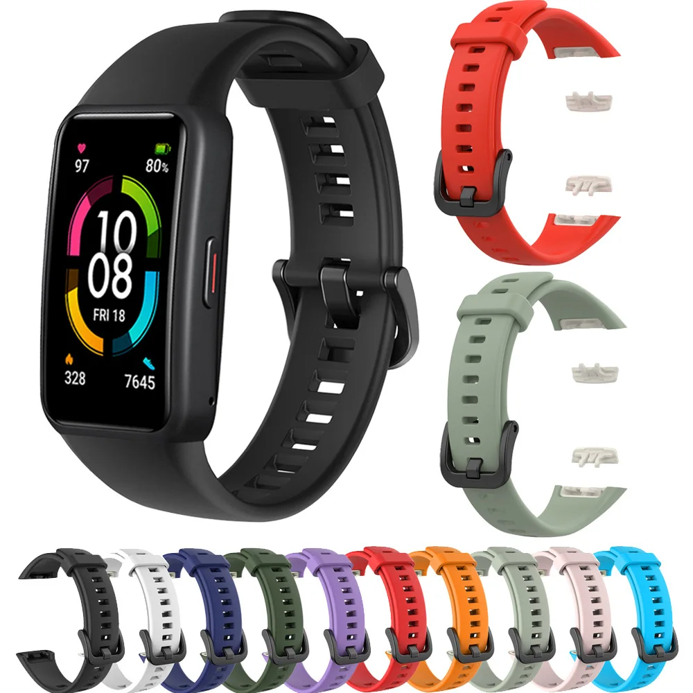 

Силиконовый ремешок для Huawei Band 6 / Honor Band 6, смарт-браслет с инструментом, Защитная пленка для часов, 2021