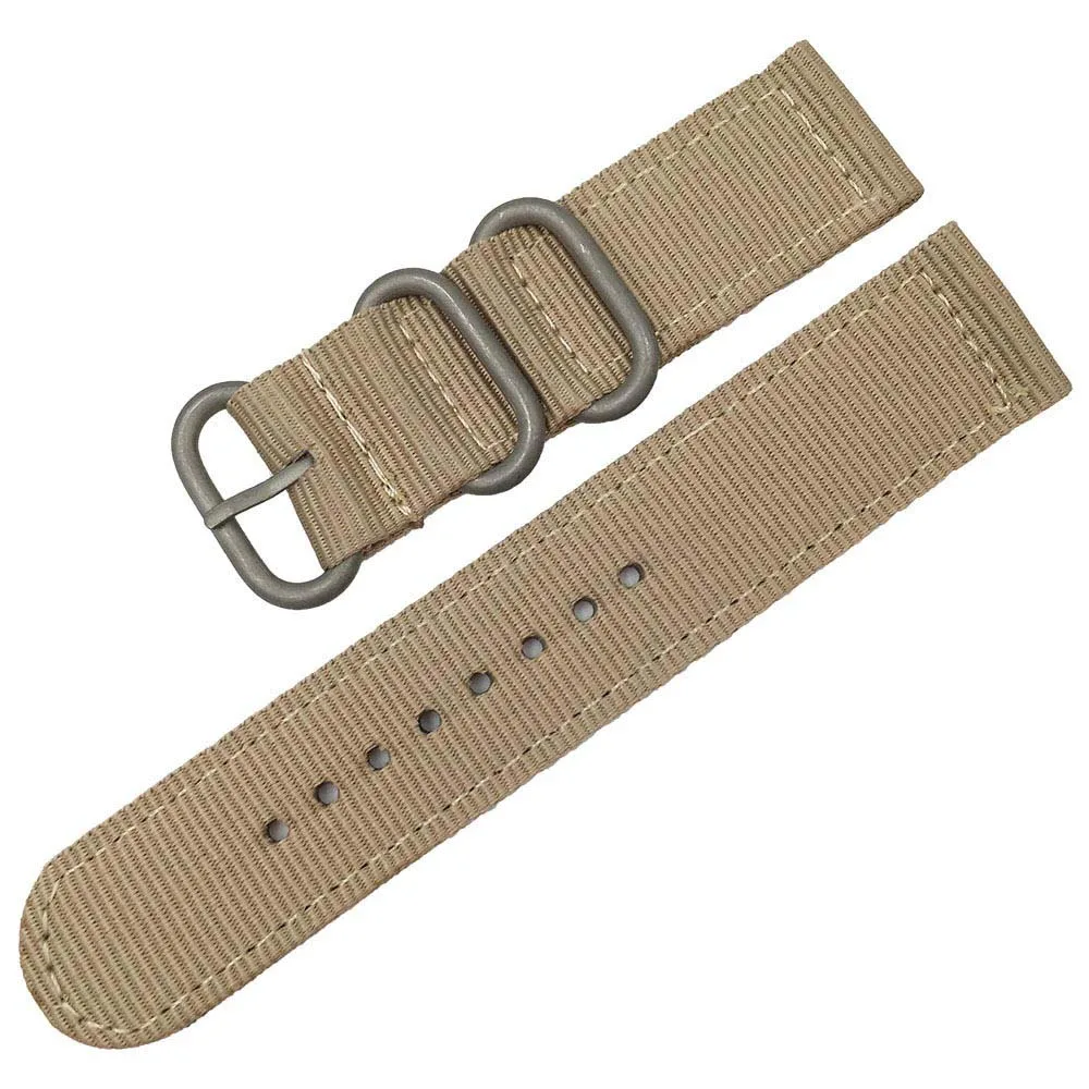 Khaki S 18 мм, 20 мм, 22 мм, 24 мм, ремешок для часов NATO, нейлоновый ремешок, тканевое кольцо, пряжка в полоску, сменный Браслет, аксессуары - Цвет ремешка: Khaki S