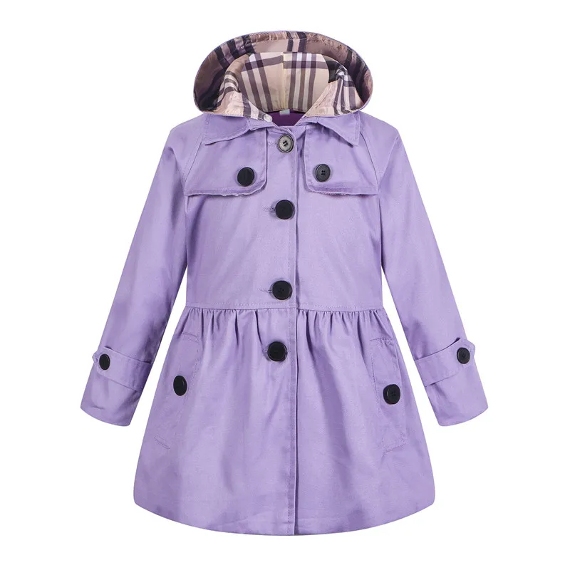 Style 7 Ветровка для девочек; Новинка года; модное двубортное хлопковое пальто; плащ; новые детские плащи; длинный плащ для девочек; одежда для детей - Цвет: Style 7
