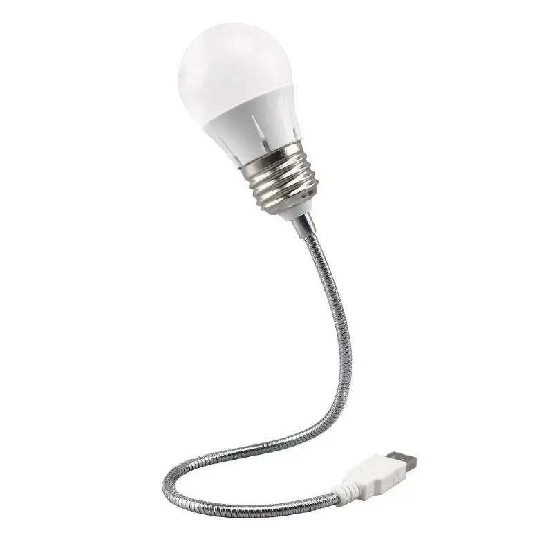 

Portable Folding LED Bulb Table Lamp Metal Hose 5V Energy Saving USB Port High No Stroboscopic Lampshade Waterproof Metal Hose