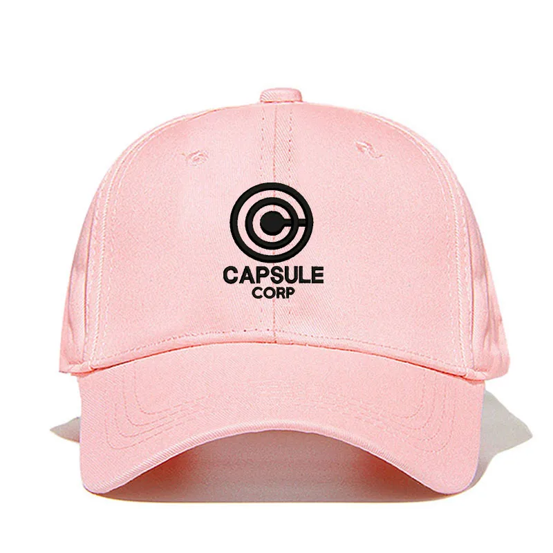 Pink Чехол Capsule Corp. Dragon Ball Dad Hat аниме песня хлопок Бейсболка с вышивкой унисекс бейсболки мужские и женские праздничные Прямая поставка - Цвет: Pink