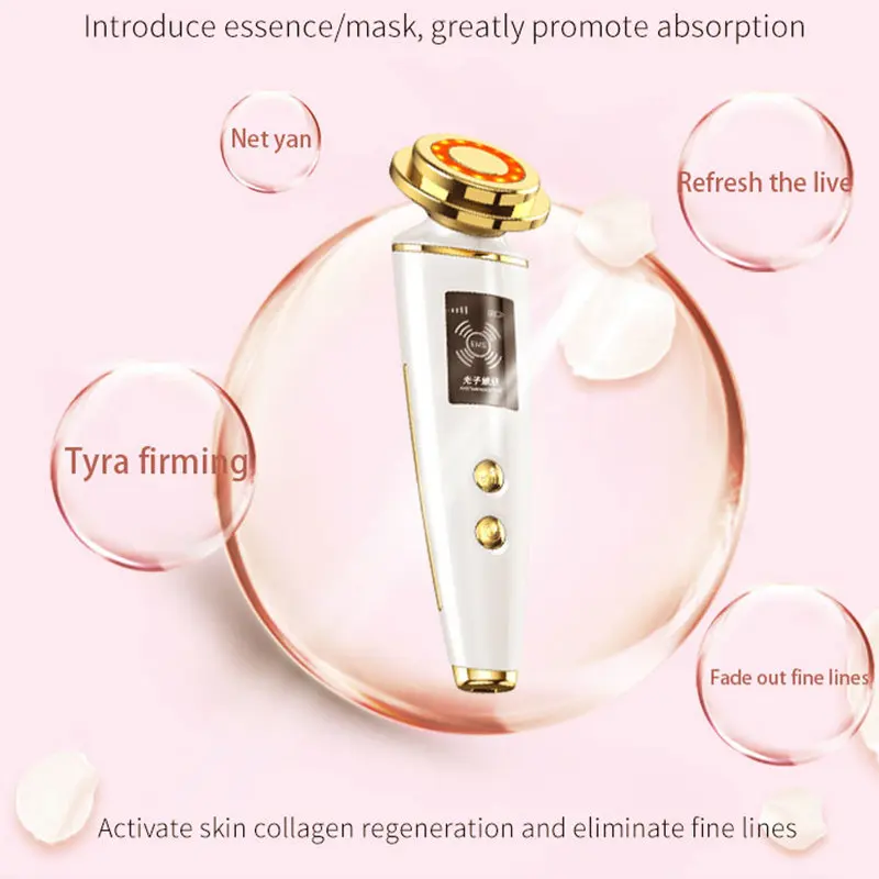 

Lifting Skin Anti Wrinkle Tightening Device Facial Care Mesotherapy LED Photon Light Therapy RF EMS Skin Rejuvenation
