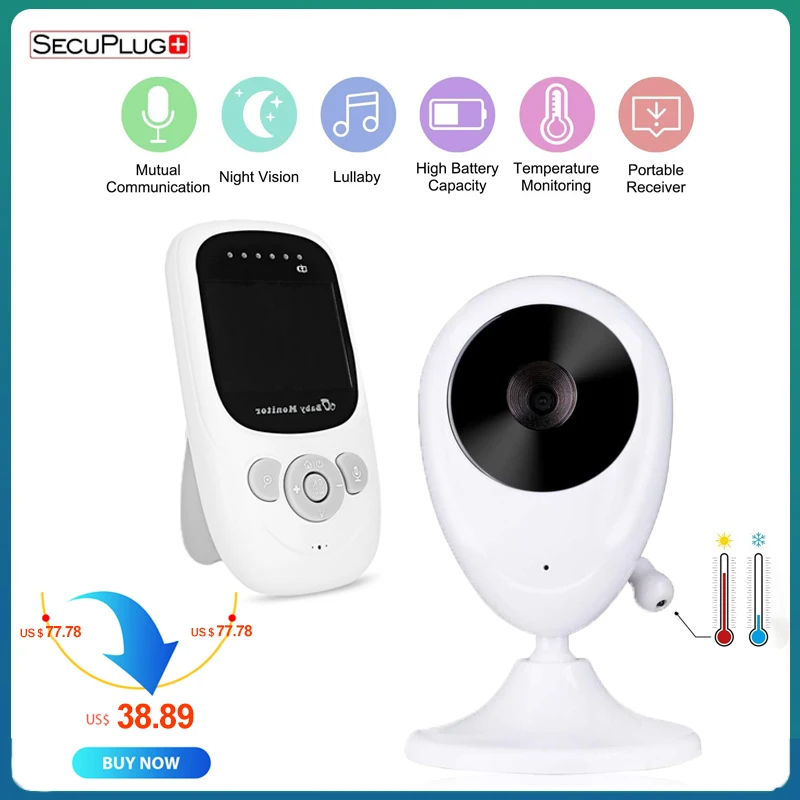 

Wireless LCD Baby Monitor 2.4'' Two Way Audio Talk Night Vision Security Camera Babysitter IR LED Temperature Monitoring
