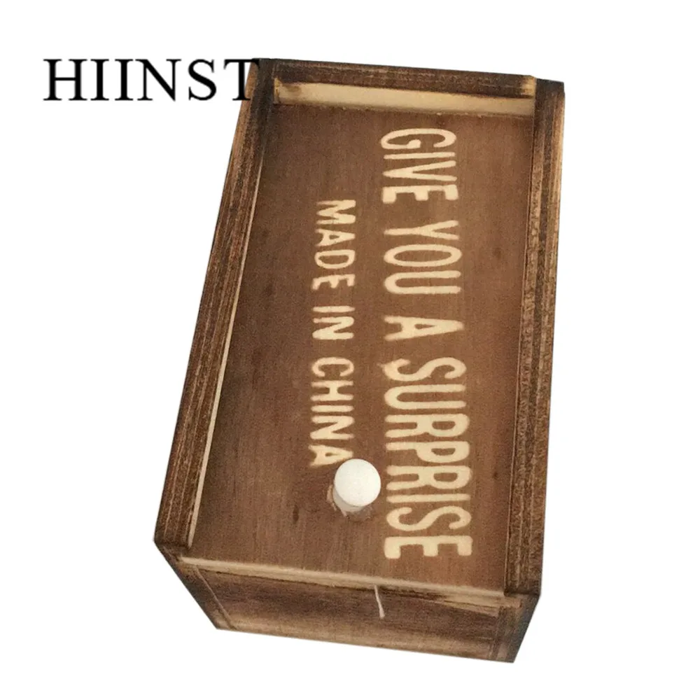 HIINST, детские игрушки, пугающая Маленькая деревянная коробка, паук, страшная игрушка,, отличный подарок для ребенка на День дурака, для семьи, детская забавная игрушка
