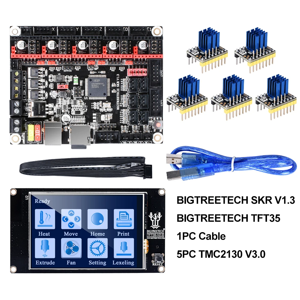 BIGTREETECH SKR V1.3 Smoothieboard 32 бит TFT35 V2.0 BLtouch TMC2130 SPI TMC2208 UART Запчасти для 3D принтера vs MKS GEN L