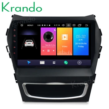 

Krando Android 9.0 9" IPS Full touch car radio multimedia player for Hyundai Santa Fe / ix45 navigtaion system GPS No 2din DVD