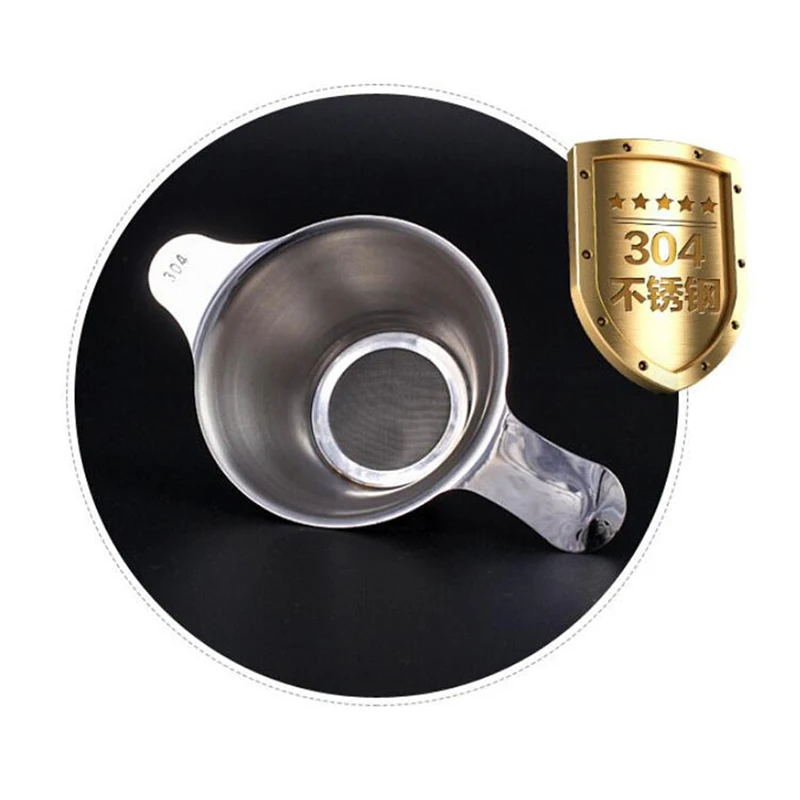 1PC Tea& Coffee Kitchen Accessories Stainless Steel Tea Strainer Fine Mesh Chinese Kungfu Tea Leaf Funnel Filter
