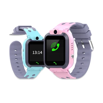 

Smart Watch Kids Waterproof Sport GPS Smart Clock Android Children SOS Call Smart Watch with Camera SIM Card HD Press Watch-Pink