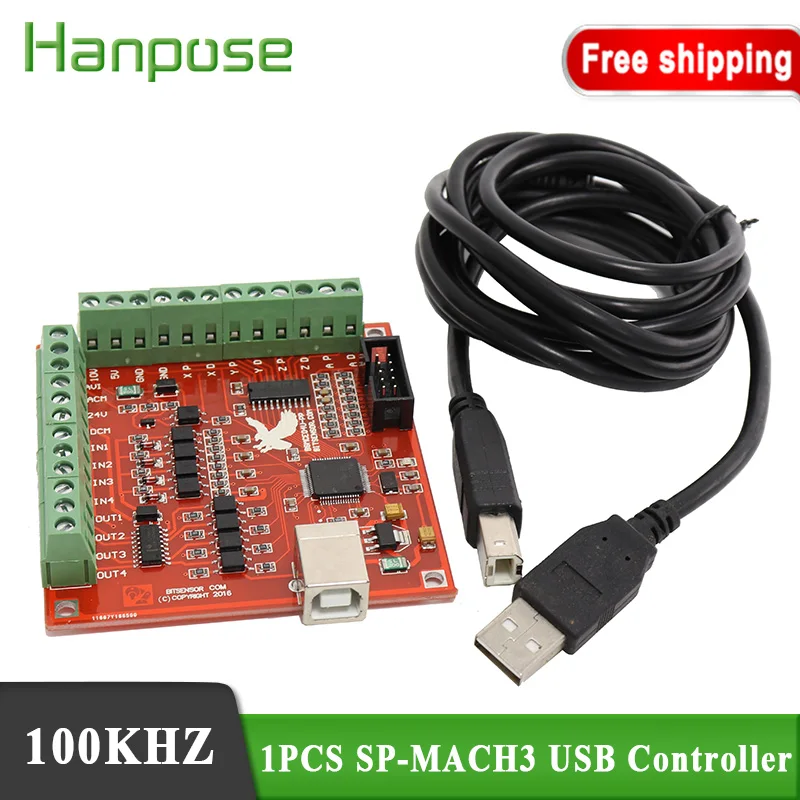 Spedizione Gratuita Cnc Usb Sp-Mach3 100Khz Breakout Board 3 Axis Interface Driver Motion Controller Adatto Per Motori Passo-Passo