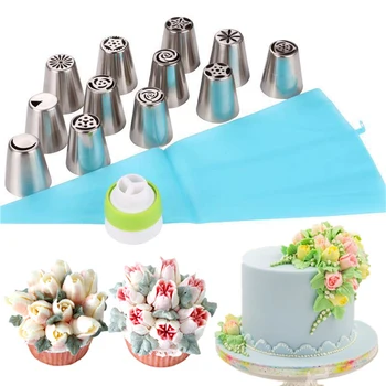 

Stainless Steel Baking Tools Pastry Nozzles Cupcake 1Set Popular Icing Piping Cake Decorating Hot Sale Coupler Bakeware