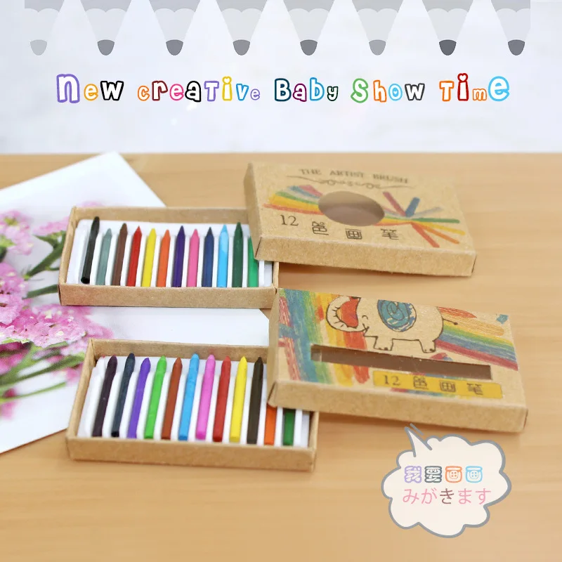

12Pcs/Box Miniature Simulation Multicolor Crayon Model 1/12 Dollhouse DIY Decor With Writing book