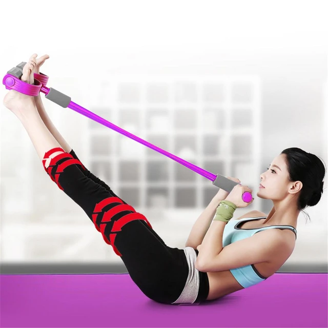 Yoga Pull Rope Elastic Resistance Bands Four-leg Pedal Pull Rope Fitness Workout  Exercise Tubes Practical Training Rubber - AliExpress