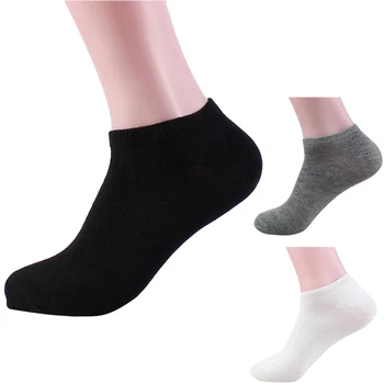 

New 1 Pair Men Cotton Sock Invisible Socks Solid Color Socks Sweat Soft absorb Summer Breathable Anti-skid Socks Solid Show R2O9