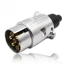 Адаптер Алюминий сплав 7 пин прочная электрическая розетка трейлера автомобильный буксировочный трос 12V разъем Вилки Фаркоп европейского Стандартный протектор