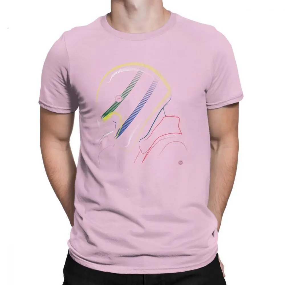 pink One yona Мужская футболка Ayrton Senna Helmet Awesome хлопковая футболка футболки с коротким рукавом Crewneck одежда идея подарка - Цвет: pink