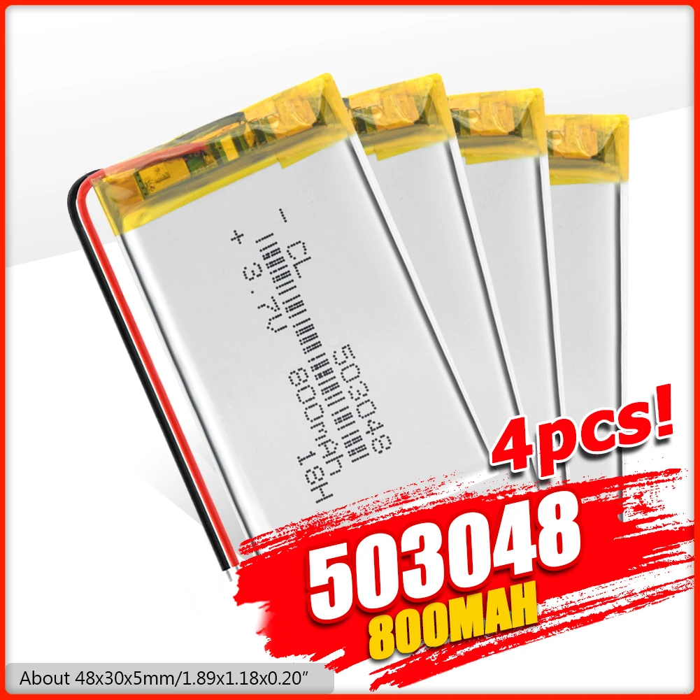 Аккумуляторная батарея 800 мАч литий полимерная 503048 для GPS MP3 MP4 MP5 Bluetooth
