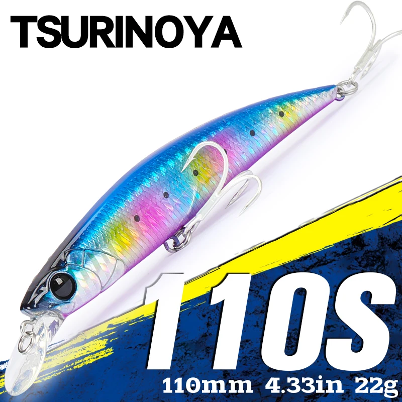 Тонущая блесна TSURINOYA 110S приманка для рыбной ловли 110 мм 22 г DW77 Джеркбейт воблер