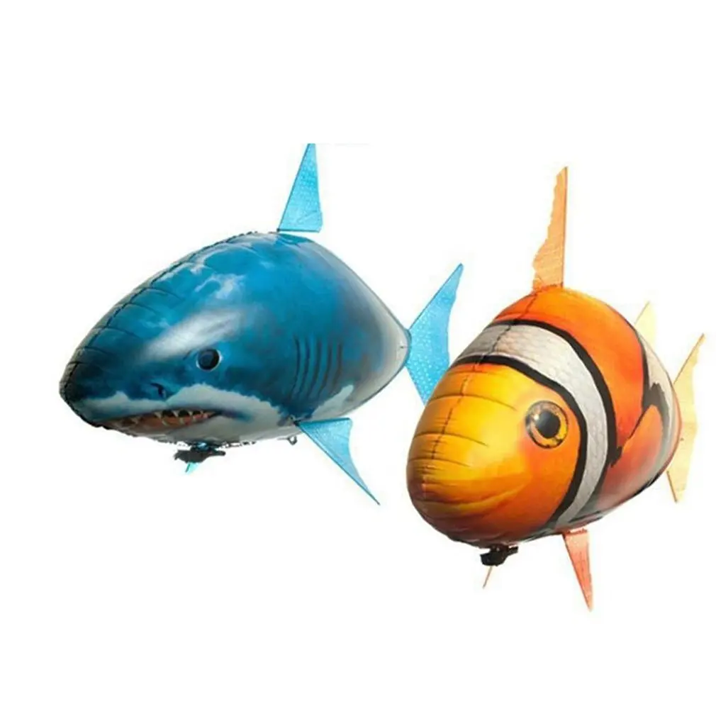 Игрушка Летающая акула с дистанционным управлением, надувная летающая рыба Hs, рыба-клоун