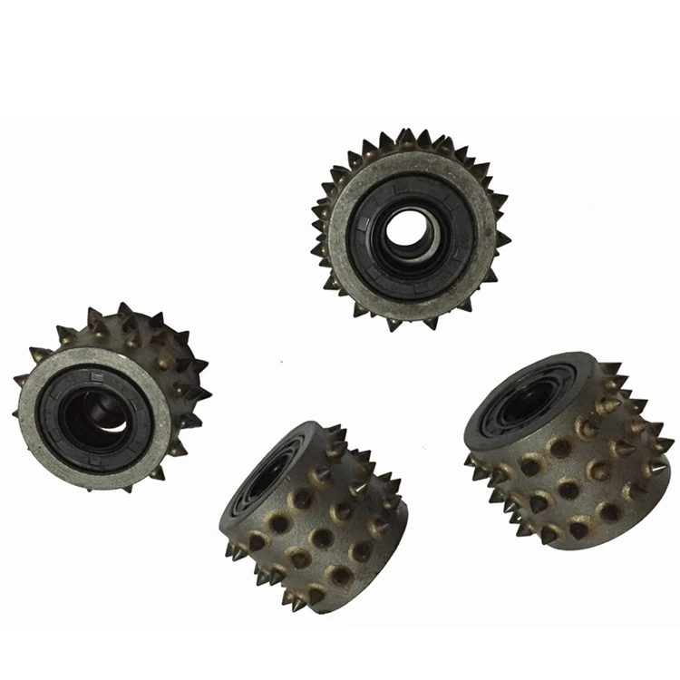 

BH03 Two Rows Three Rows Diamond Carbide Tips Bush Hammer Roller 30 Teeth 45 Teeth Stone and Concrete Floor Grinding 12PCS